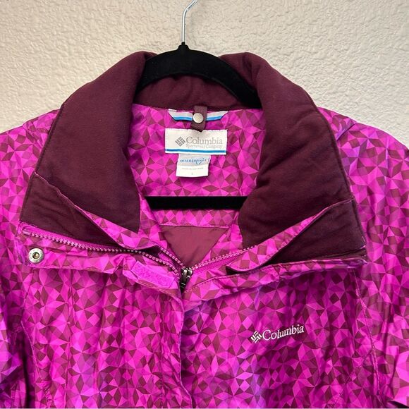Columbia Womens Outer West Interchange Jacket Bright Plum Print Large - Picture 3 of 15